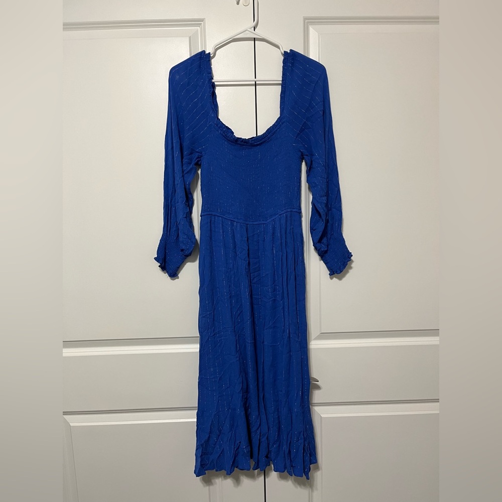 MELLODAY Royal Blue Long Sleeve Dress
